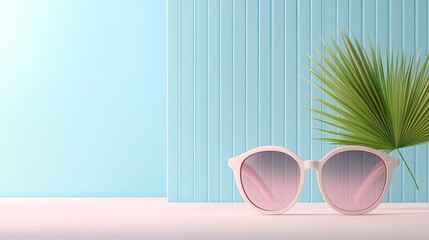 Colorful summer clearance sale at the beach hot discounts on sunglasses palm leaves and more