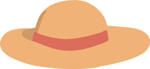 handdrawn garden hat illustration