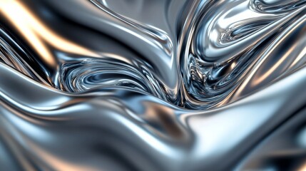 Smooth Metallic Surface in Abstract Swirling Motion Effect