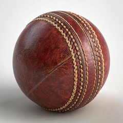 Cricket Ball Meets Technology: 3D Rendering of Mobile Concept on Isolated Background
