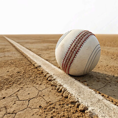 Cricket Ball Meets Technology: 3D Rendering of Mobile Concept on Isolated Background