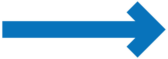 Obraz premium Arrows on white background. Blue arrow forward. Large forward or right pointing solid long arrow icon. Flat style arrow symbol for website, logo,app, ui and design. Vector illustrator