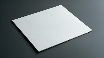 a high-resolution top view photo of a clean white paper sheet with subtle texture details, placed on a deep gray background. the paper has a slightly rough surface, showing fine fibers and a natural o
