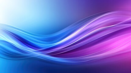 Fototapeta premium Abstract Digital Waveforms with Flowing Blue and Purple Hues, Radiant Lighting, and Deep Textures.