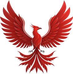 Obraz premium Phoenix cartoon character features bright colors and powerful wings, symbolizing rebirth and endless resilience. 