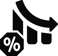 Depreciation and appreciation icon