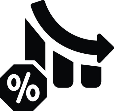 Depreciation and appreciation icon