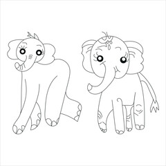 An Awesome Super Cute And Easy Designs Baby Elephants Coloring Pages for Relaxation 
Gift For Boys, Girls And Toddlers. Fun and Educational, Nature, and Wildlife Elephants For Best Designs.