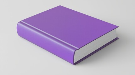 closed hardback book with a vibrant, solid Lilac cover, crisp white pages, and slightly visible spine. The book is set against a plain, bright white background.