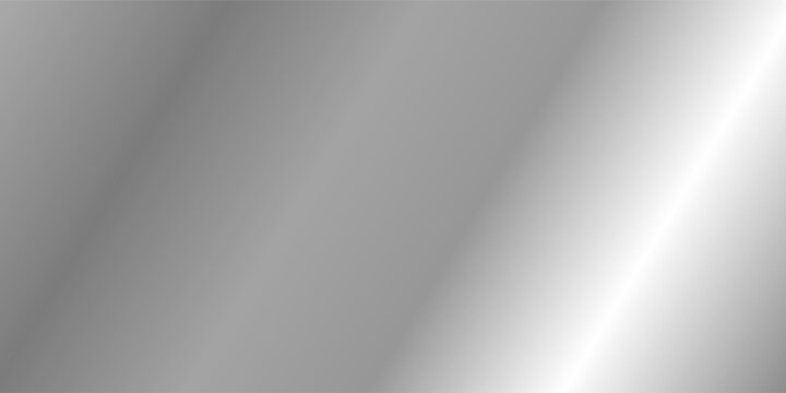 Silver foil background with metal mirror texture. Chrome gradient surface with light gloss simple abstract vector illustration eps10
