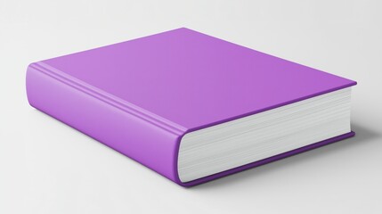 closed hardback book with a vibrant, solid Lilac cover, crisp white pages, and slightly visible spine. The book is set against a plain, bright white background.