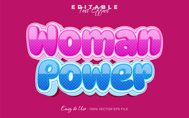 woman power - Editable Text Effect, Font Style