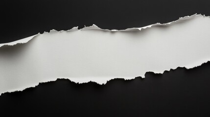 Torn White Paper Texture on Dark Background for Creative Design