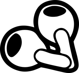 black and white earphone