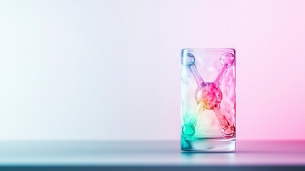 Glass Molecule  AI Generated 3D Crystal Structure