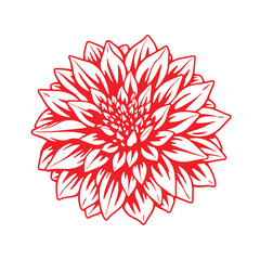 Marigold flower isolated simple logo vector.