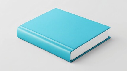 closed hardback book with a vibrant, solid Sky blue cover, crisp white pages, and slightly visible spine. The book is set against a plain, bright white background.