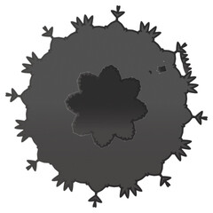 black gradient abstract complex decoration vector with different textures