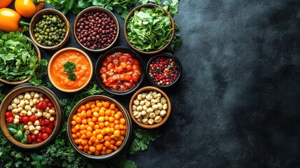 Vibrant Healthy Food Bowls: A Culinary Delight of  Nutritious Ingredients