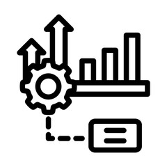 Fototapeta premium chart graph business analytic outline style