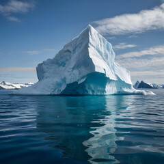 Surreal Iceberg with a Hidden Underwater Portion