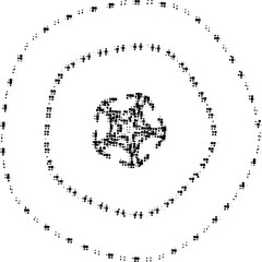 star complex vectorial illustration with different abstract elements