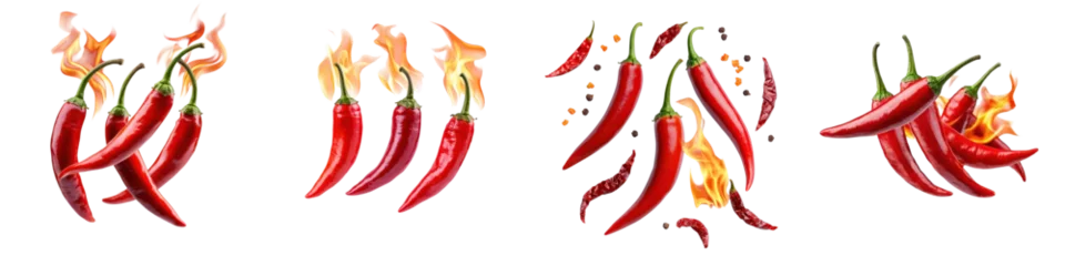  Vibrant red chili peppers bursting with fiery heat pungent spice and zesty aroma  These organic fresh picked chilies are perfect for adding a kick of flavor to culinary creations © Naruedetch