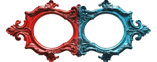 frames in bright colors with intrica