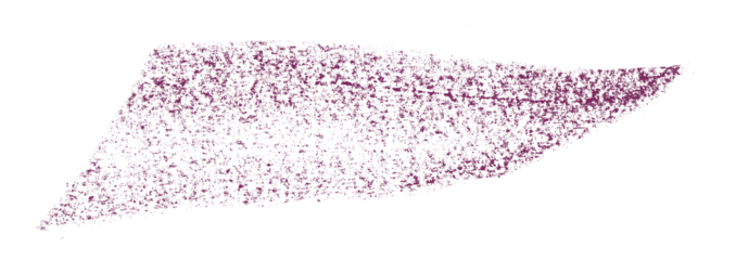 Separate dark purple crayon brush strokes on transparent background.