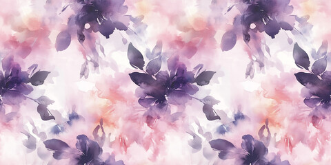 Watercolor Overlay Seamless Patterns, light natural colors with Botanical Abstract Elements