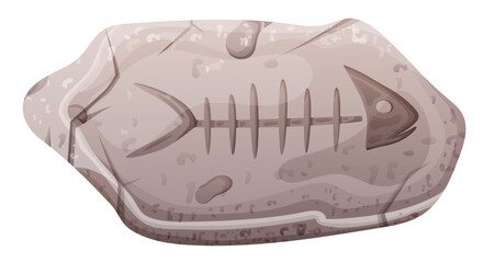 Set of stones with old dinosaur fossil skull, bones and foot © Yulia Zelinskaya