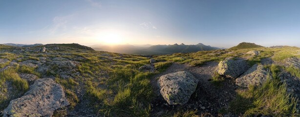 Obraz premium High Mountaintop Sunset Vista