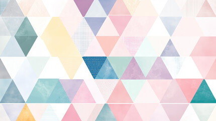 Triangular Vector Patterns in Pastel Colors Suitable for Soft, Calm Designs