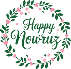 Happy Nowruz Typography Vector