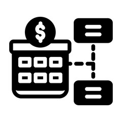 calendar economy business analytic solid style