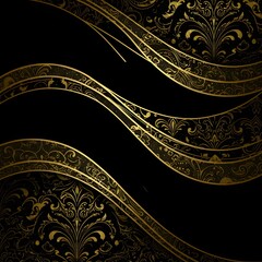 gold floral background