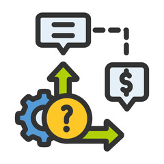 financial ask business analytic filled style