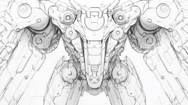 Detailed Grey Robot Design Mechanical Engineering 3D Model