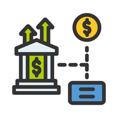 financial bank business analytic filled style