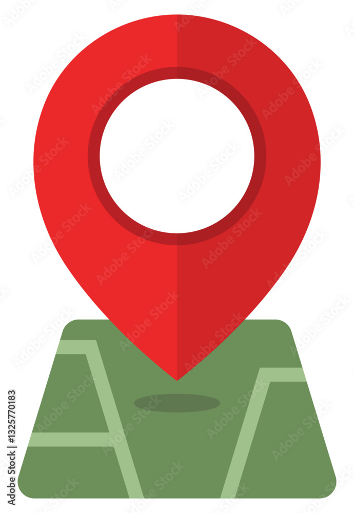 Wall mural pointer map icon isolated on white background.