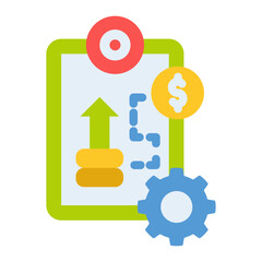 target clipboard strategy business analytic flat style