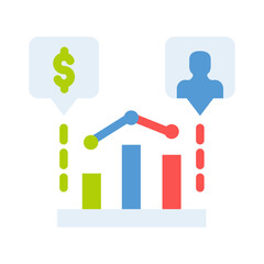 finance graph people business analytic flat style