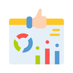 thumb website business analytic flat style