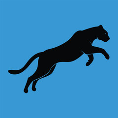 panther silhouette vector design © mdamirul