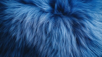 Obraz premium Deep blue fur texture, soft and plush. Ideal for fashion, textile, or winter themed designs.