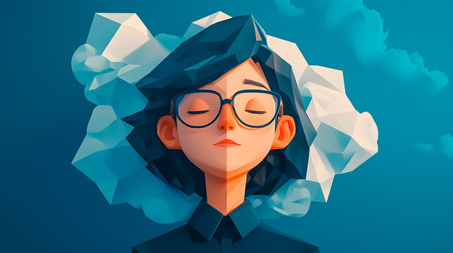 Ilustracion de mujer pensando