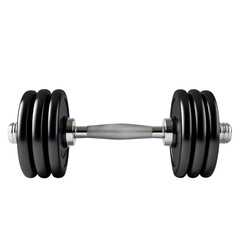 Naklejka premium Black Adjustable Dumbbell with Weight Plates
