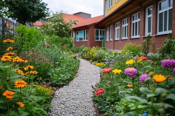 Fototapeta premium Colorful School Garden