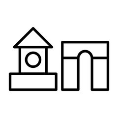 A building block icon.