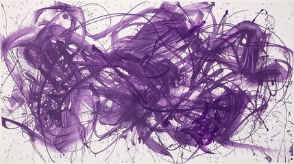 an abstract representation of doubt with fragmented purple lines